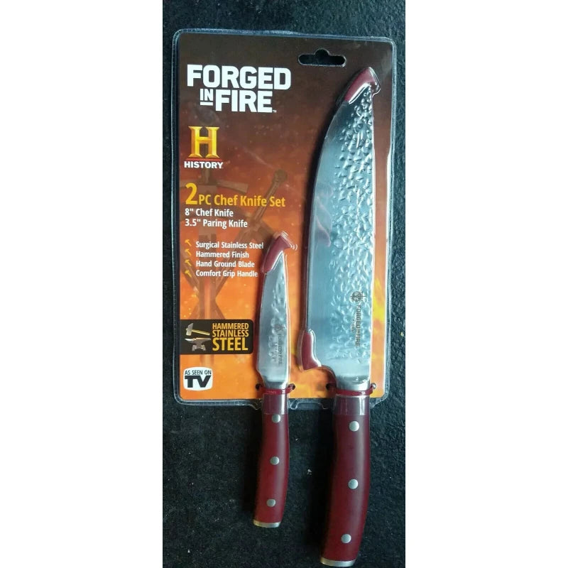 Chef Knife FORGED IN FIRE Stainless Steel 2 Pc. Chef Knife Set ~ 8” Chef & 3.5” Paring