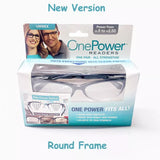 One Power Adjustable Auto Focus Reading Glasses +0.5 to +2.5  Unisex Presbyopia Readers