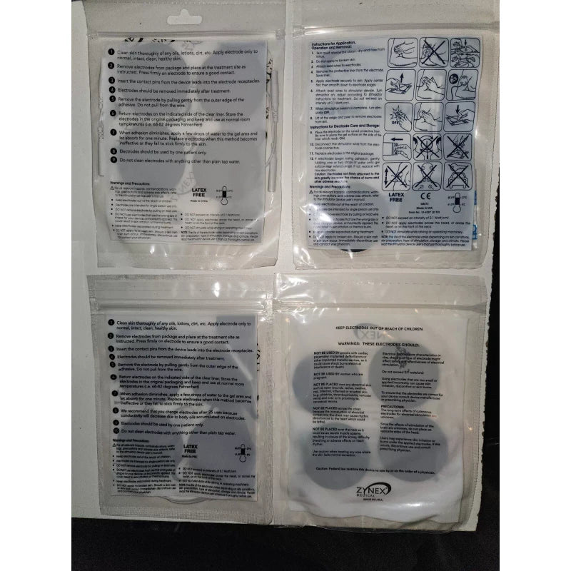 Zynex Medical Electrodes NEW Pack of 4 Pads #300027 ReUsable Round 2" Free Ship!