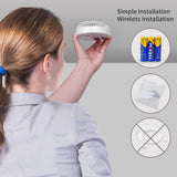 2 in 1 CO & Smoke Alarm,Carbon Monoxide Detectors, with Battery, Smoke Detector,85dB in Alarm,for Home and Kitchen,LCD Screen,Easy to Install