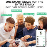 KOREHEALTH Korescale G2 - Smart Scale for Body Weight | Home Bathroom Scale Tracks BMI, Muscle Mass, Body Liquids and More | Weight Scale with Bluetooth App | Digital Scale with LED Display (Black)