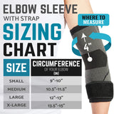 Elbow Support with Strap for Tendonitis, Tennis Elbow, Compression Sleeves, Golf Elbow Treatment, Pack of 2