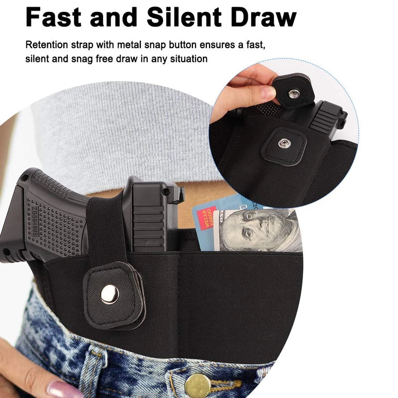 Aomago Belly Band Holster for Concealed Carry-Gun Holster for Women & Men Fits Glock, Smith Wesson, Taurus, Ruger, and More-Breathable Neoprene Waistband Holster for Most Pistols and Revolvers