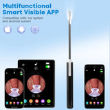 Tonsil Stone Remover Kit with Camera, Visual Tonsil Stone Removal Tool with LED Light, Rechargeable Tonsillolith Removal Tool with 4 Head - Fight Bad Breath - Attachments for iOS & Android(Black)