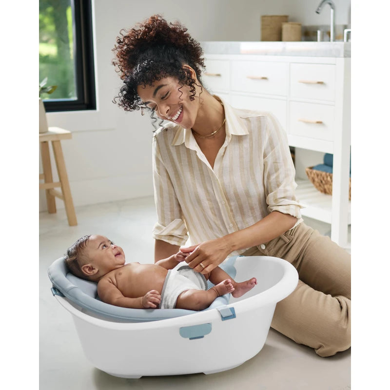 Skip Hop Baby Bath Tub 4-in-1 Grow with Baby Infant to Toddler , White