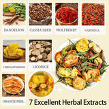 Dandelion Wolfberry Tea - Kidneys & Liver Health Tea, Seven Herbal Ingredients Natural Blend, Dandelion Chinese Wolfberry Tea Bags Organic 120g/12PC (1Bag(12Pcs))