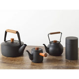 Miyazaki Seisakusho CHA-11 Tea Kettle, Small, 0.4 gal (1.5 L), Induction Compatible, Black Kettle