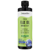 NaturalSlim NaturalSlim Flax Oil - Flaxseed Oil Liquid Supplement with Omega 3 6 9 - Cold-Pressed Certified Organic Flax Seed Oil for Hair, Skin, Nails, Healthy Cells & Vegetable Oil for Cooking - 16 fl. Oz.