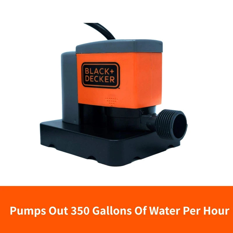 BLACK+DECKER Swimming Pool Cover Pump (350 Gallons Per Hour Automatic)