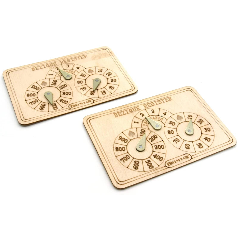 Bezique scorers/markers. British score registers