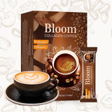 Bloom Collagen Coffee, Organic Coffee Powder 1% Collagen, Instant Coffee for Women and Men (5g*12)