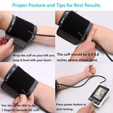 LotFancy Automatic Upper Arm High Blood Pressure Monitor BP Cuff Heart Rate Machine Test