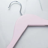 Harbour Housewares Wooden Children's Hangers - Light Pink - Pack of 10