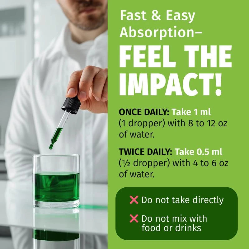 (2-Pack) Vegan Liquid Chlorophyll Drops 7000mg – Natural Supplement for Immune Support, Energy, Digestion, Detox & Skin Health, Mint Flavor