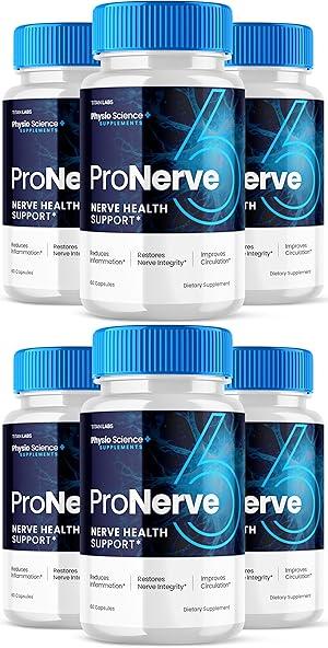 6 Pack Pro Nerve 6 Capsules Advanced Nerve Health Support, Pro Nerve 6 Dietary Supplement Capsules ProNerve Advanced Formula Nerve Support Supplement Men Women Optimal Health Support (180 Capsules)