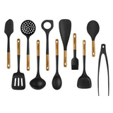 STAUB Silicone Kitchen Tools, Wood Handled Cooking Utensil Sets - Color: Matte Black, Size: 3-pc