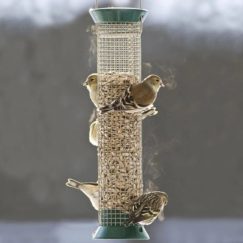 Droll Yankees New Generation Peanut Feeder, Wild Bird Feeder, 13-Inch, 1 lb Nut Capacity,Green