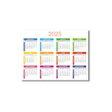 Calendar 2025 Fridge with Magnet | Size 20 x 15 cm | Colorful Yearly Planner with Numbered Weeks | Tasks, Holidays & Events Organizer | (2025, English)