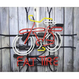 Fat Tire Bike Red Neon Signs,Neon Lights for Bedroom Wall Workshop Decor Vintage Neon Sign Custom Neon Signs Personalized 20"x24"