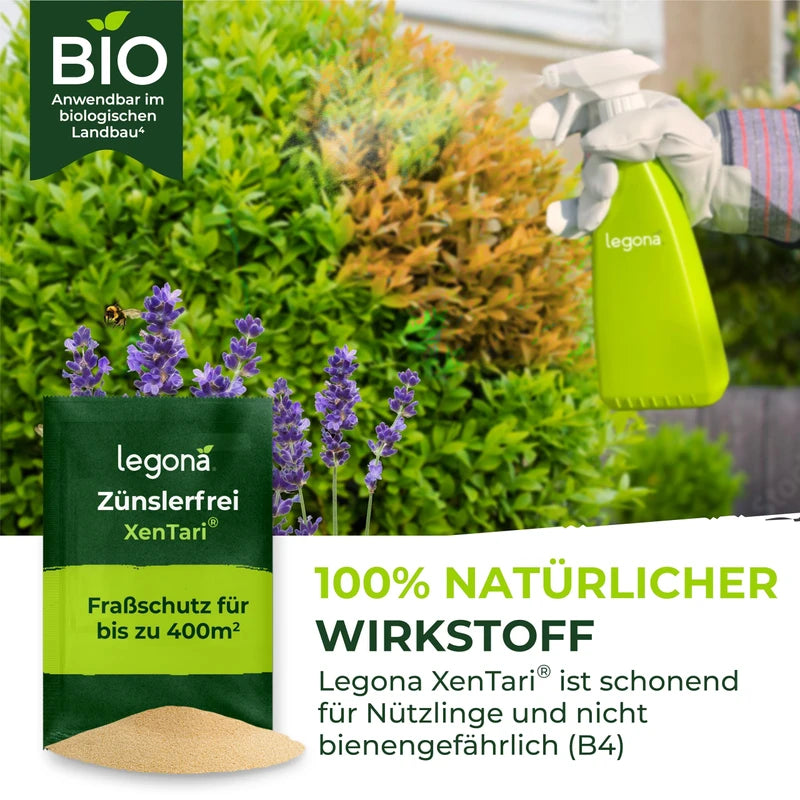 Legona® Xentari Moth-free & Caterpillar Free Boxwood Moth Spraying Agent, Biological Control of Mother, Cabbage White and Frost Teaser, 20 g, Easy to Dose, Not Dangerous to Bees