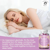 Magnesium Glycinate Gummies 400mg with Inositol 500mg - Sugar-Free, Vegan, Non-GMO - Supports Sleep, Stress Relief, Muscle & Metabolism Health - No Melatonin, Gluten-Free - 60 Pectin Gummies