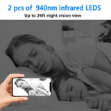 WCFHS Free 64G Smallest Wireless WiFi Battery Camera, Concealed Cam, Coin Size Camera, HD1080P Video Recording Live Feed For Night Vision, Motion Detection, Cloud Storage for Security with iOS Android APP