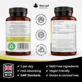 Potassium Supplements High Strength - 180 Vegan Potassium Tablets Mineral Electrolytes Supplement Contributes to Normal Muscle Function, Nervous System - Gluten-Free, Non-GMO, Made in UK by New Leaf