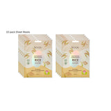 SOQU Sheet mask Moisturizing & Brightening Rice 10 pack Sheet masks