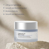 FILMFISH Anti-Aging Neck Firming Cream for Wrinkles, Tightening, Lifting, Even Skin Tone