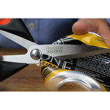 Heavy Duty All Purpose Scissor - Sabatier Professional 22cm/8.5”. Soft Grip, Dishwasher Safe, Multifunctional Utility General Use Strong Straight Edge Snips/Shears. Taylors Eye Witness