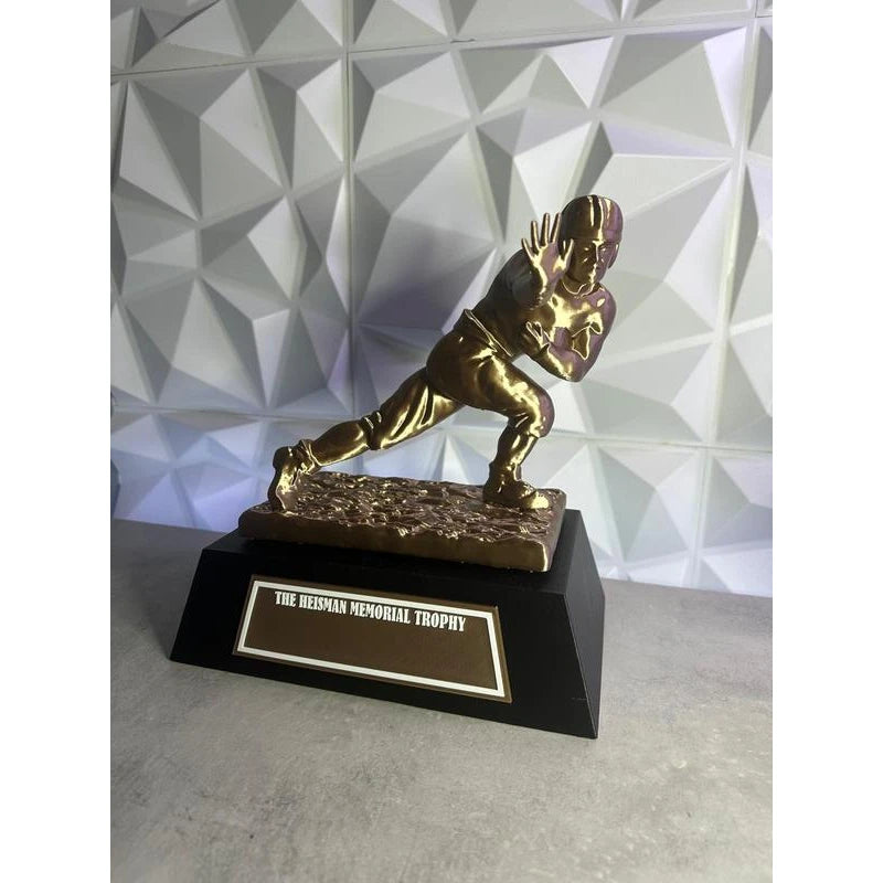 Customizable Heisman Trophy Replica | 10-Inch Personalized College Football Award | 3D-Printed Heisman Trophy