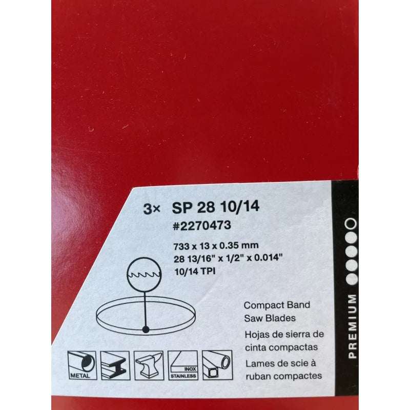 Hilti ONE 1 HILTI Compact Band Saw Bandsaw Premium Blade SP 28 10/14 TPI Part# 2270473