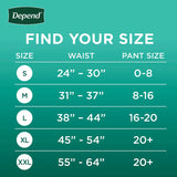 Depend Fresh Protection Adult Incontinence & Postpartum Bladder Leak Underwear for Women, Disposable, Maximum, Large, Blush, 28 Count, Packaging May Vary