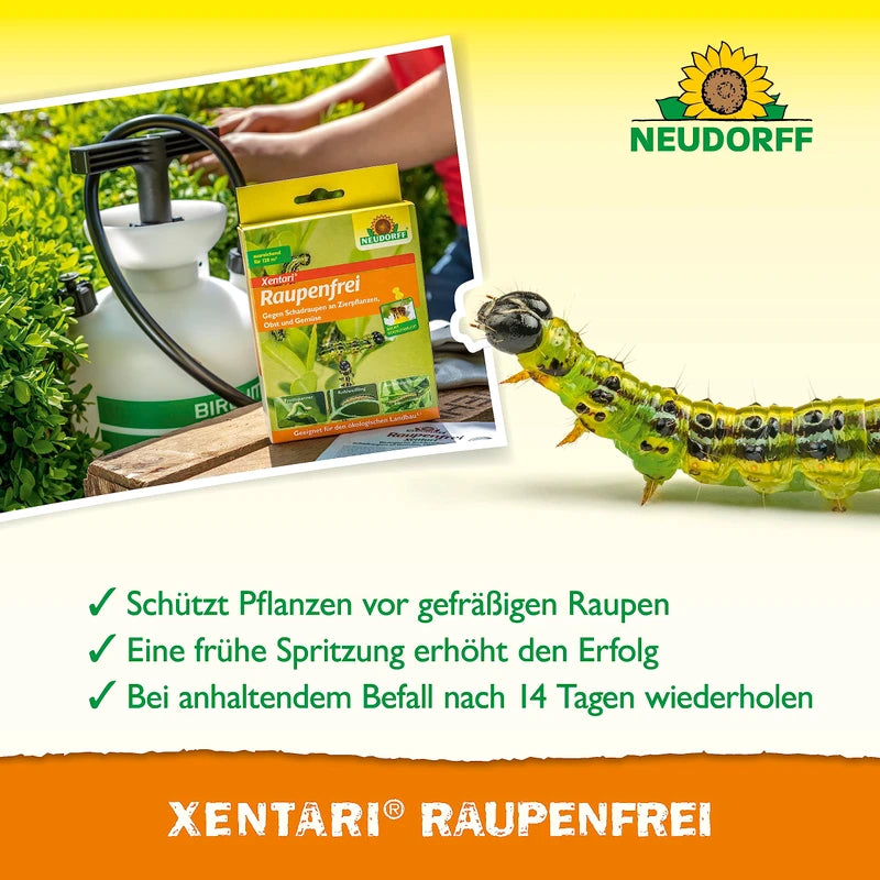 Neudorff Caterpillar-Free Xentari, 25g, Prevents Box tree Moths on Box Trees, Single, 40 x 30 x 30 cm