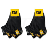 CAT Caterpillar 6 Pairs Work Trainers Work Socks Stockings in Sizes 6-16, 6 Pairs Black