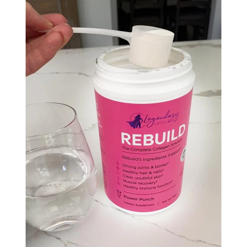 Rebuild Clean Collagen Solution | Collagen, Vitamin C, & Boron | Made in USA | GMO Free