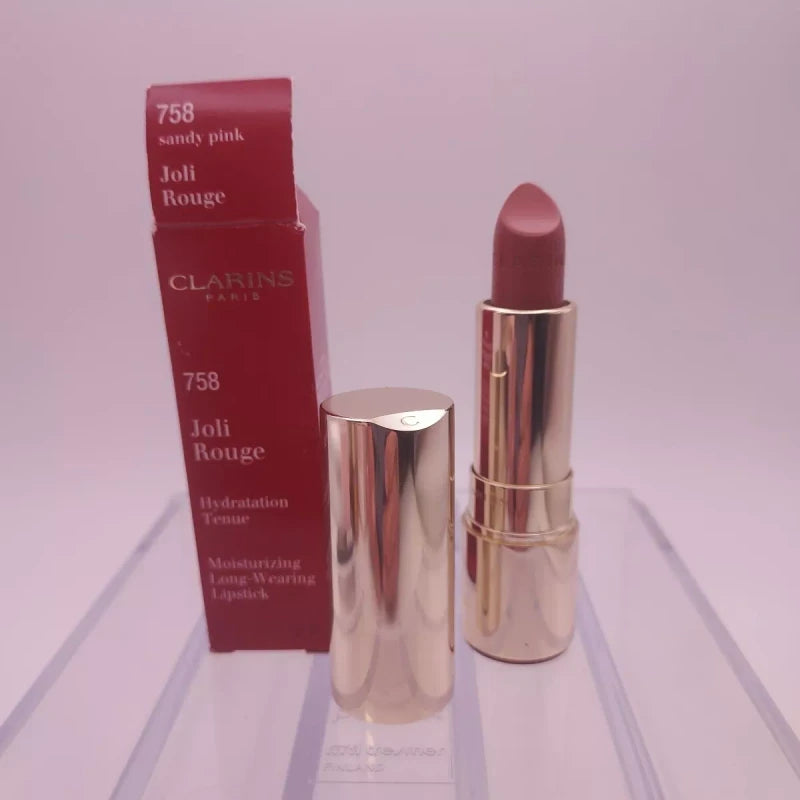 Clarins Joli Rouge Long Wearing Moisturizing  758 SANDY PINK