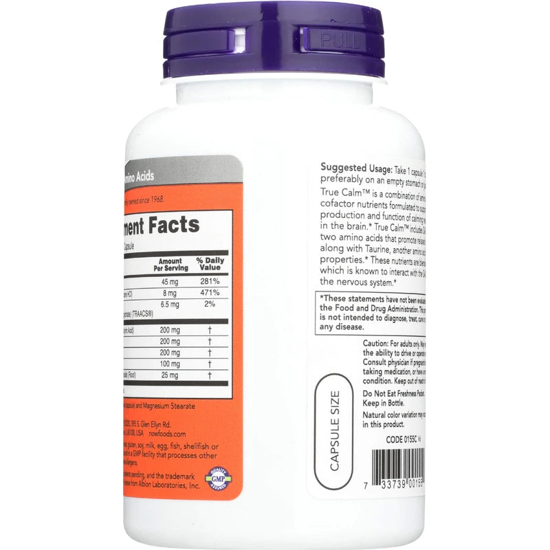 NOW Foods Now Foods True Calm(tm) Amino Relaxer 90 Caps ( two-pack)