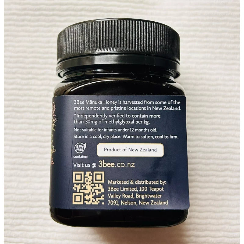 3Bee MultiFloral Manuka Honey MGO 30+ 8.8oz-250g Exp 6/2027 Fresh