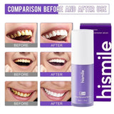 Hismile v34 Colour Corrector Serum Purple Teeth Whitening Tooth Stain Removal US