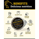 Brite Start Bone Broth - Chicken + Ginger & Turmeric - 4 Count - Keto Friendly Concentrate with 16g Collagen, 20g Paleo Protein - Made from Free Range Chicken Bones - Single Serve Packets