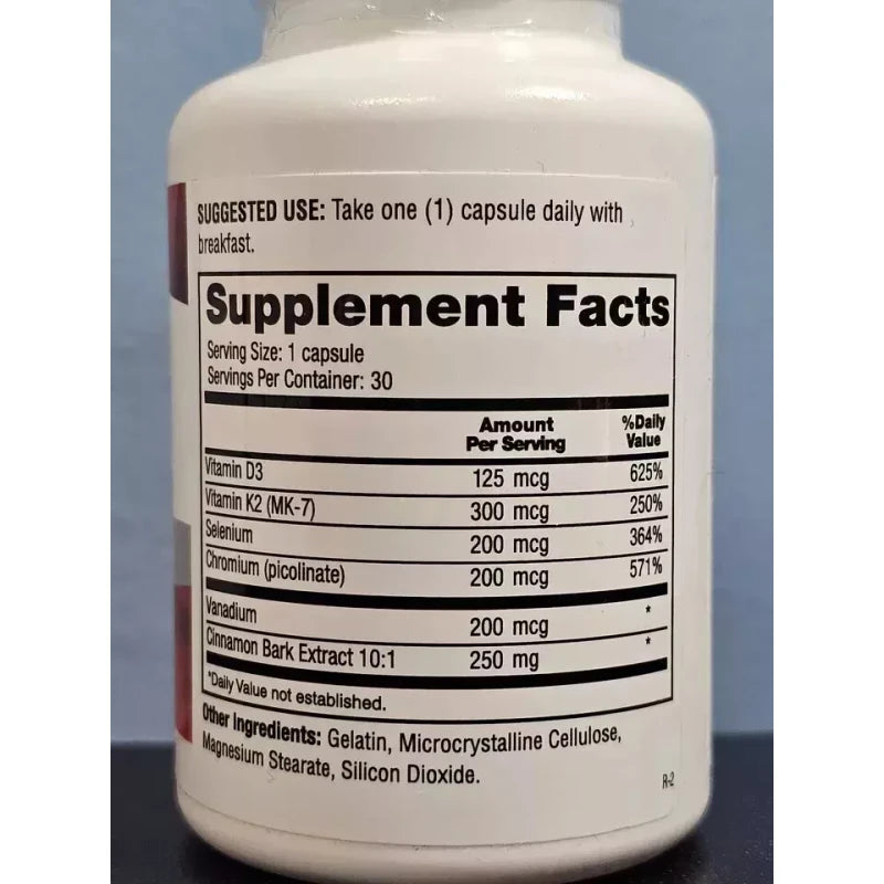 branded Barton Nutrition CinnaChroma Advanced Blood Sugar Support 30 Caps