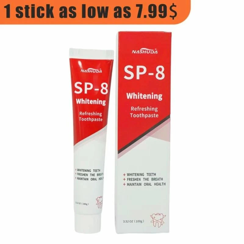 NASHUDA SP-8 [Triple Whitening] Probiotic Whitening Toothpaste, Free of Fluoride,Hydroxyapatite, Anti plaque,  Whitening Toothpaste Flavored Teeth - Specification: 1pcs
