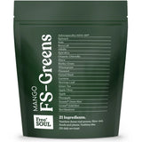 FS-Greens | 21 Advanced Greens, Superfoods, and Adaptogens Including KSM-66® Ashwagandha | Vegan & Gluten-Free | Advanced Formula | UK Made | Free Soul (30 Servings) (Mango)