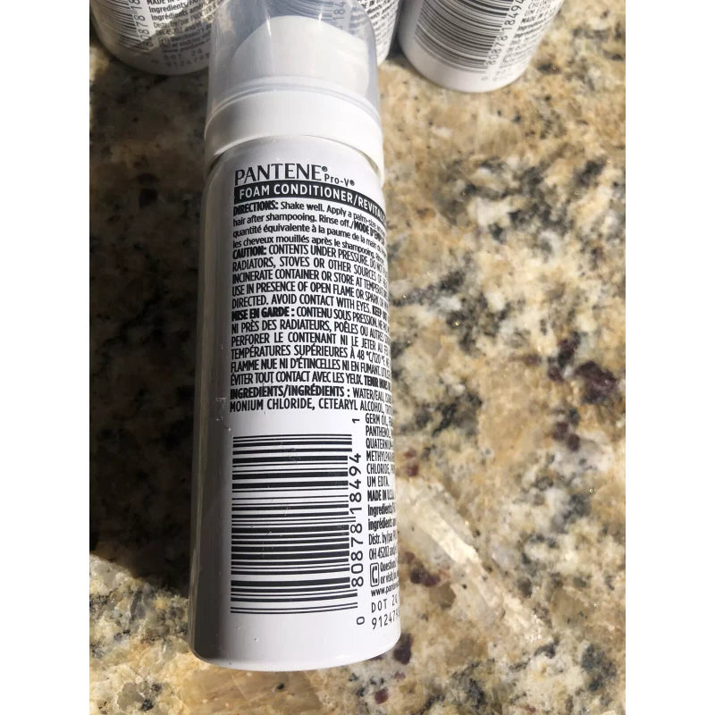 Pantene Pro V Foam Conditioner Sheer Volume Lot Of 4 1.4 oz Travel Size
