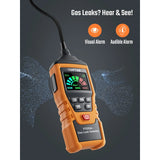 Rechargeable Gas Detector TOPTES PT520A+ Natural Gas Detector, Detects Gas Leaks of Urban Gas, Methane, Propane, LPG, etc., with 17.1 inches (43.5 cm) Detection Probe (Japanese Instruction Manual) - Orange