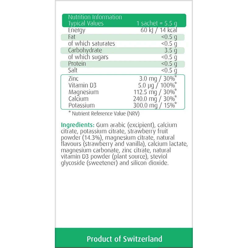 A.Vogel Balance - Calcium, Magnesium, Zinc & Vitamin D - 21 Day Pack of 5.5g sachet