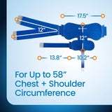 Connection Type B - PhysioNatural Shoulder Pad with Quick Connect and Disconnect Couplings for Post-Operative