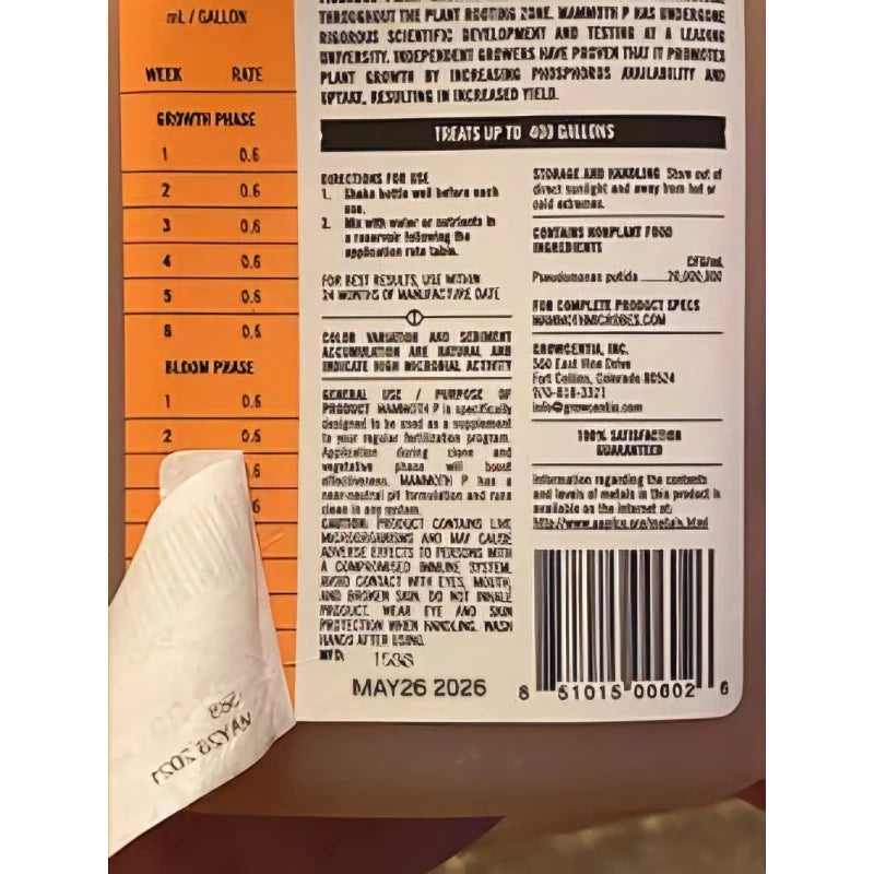 Mammoth P Bloom Booster | Organic Microbial Inoculant | 16% Increase Yields 50mL