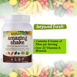 Beyond Fresh Amazing Shake, Superfood Formula, Plant Protein Based, Low Net Carbs, Wholefood Protein, Meal Replacement, Natural Chocolate Flavor, 999 Grams, White